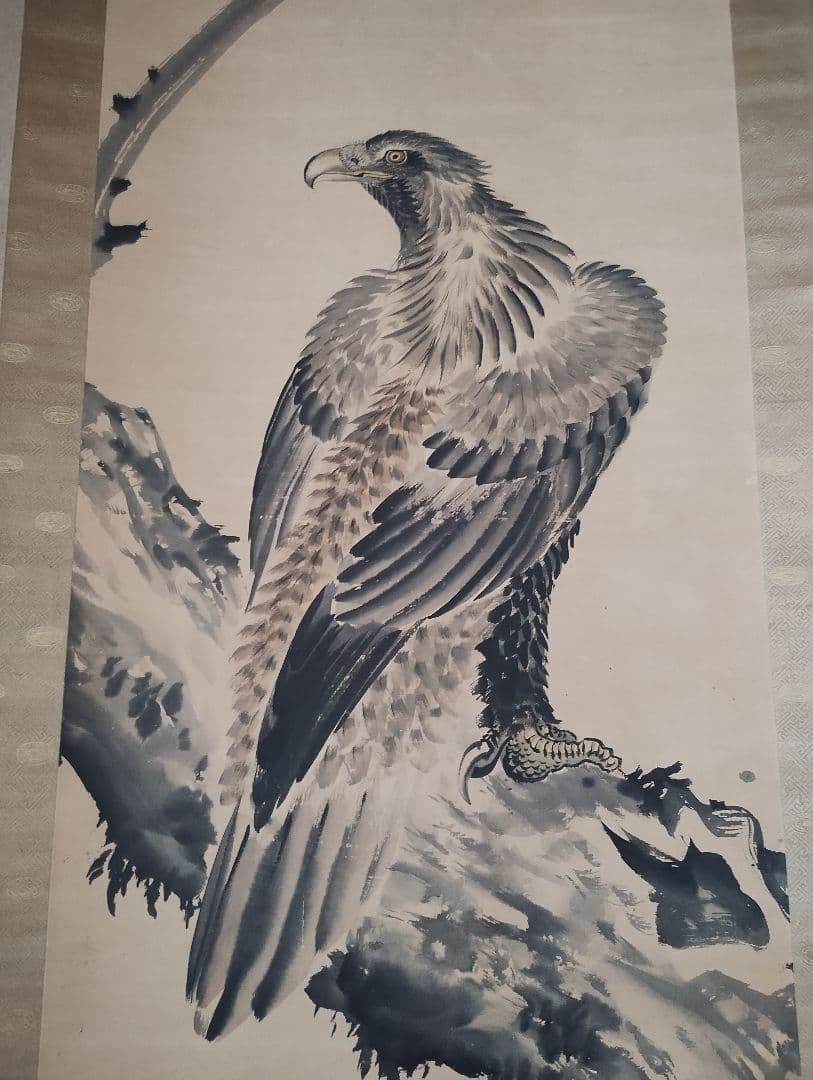 大型掛軸　鷲図