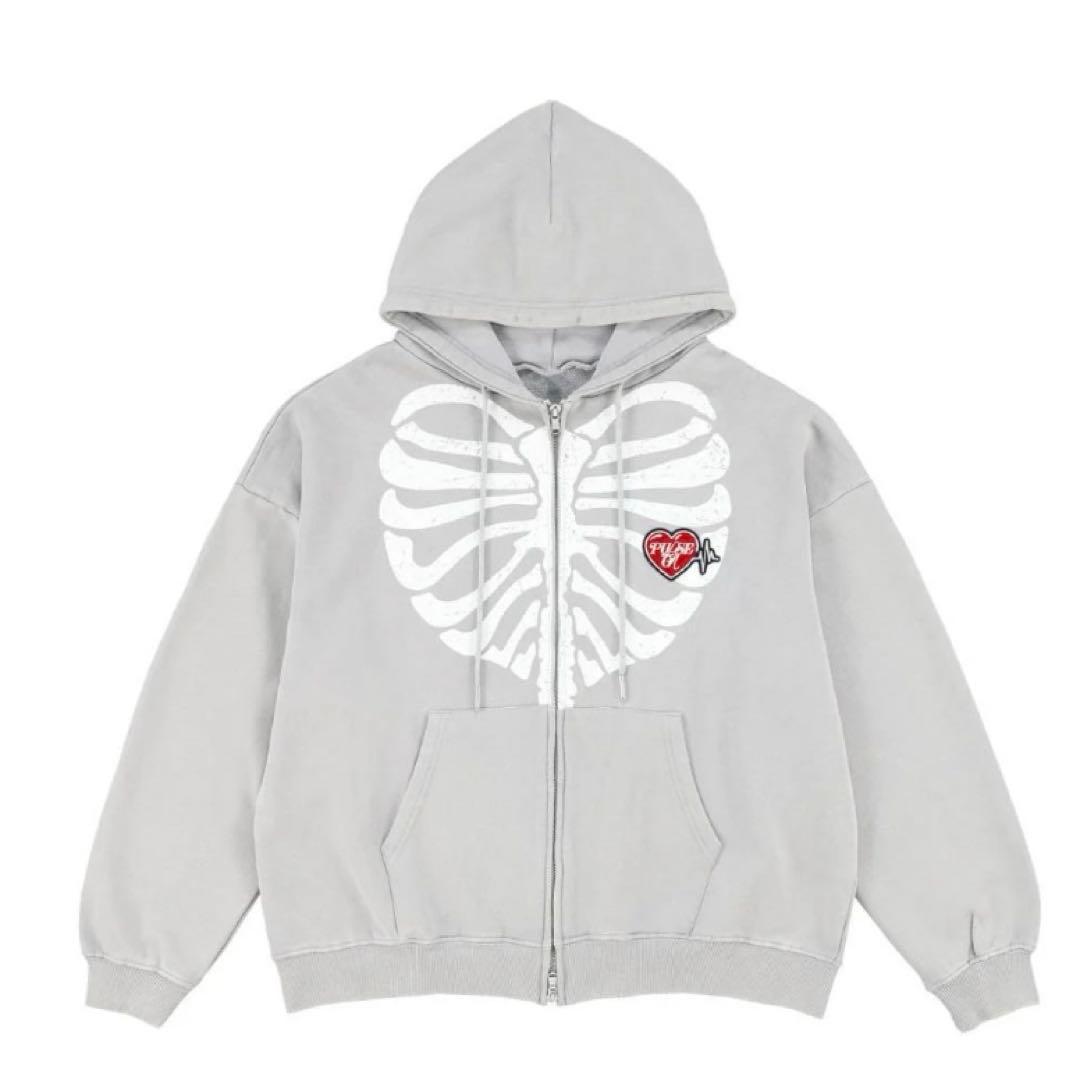 TREASURE フーディー L グレー PLUSE ON アサヒ FC トレカ