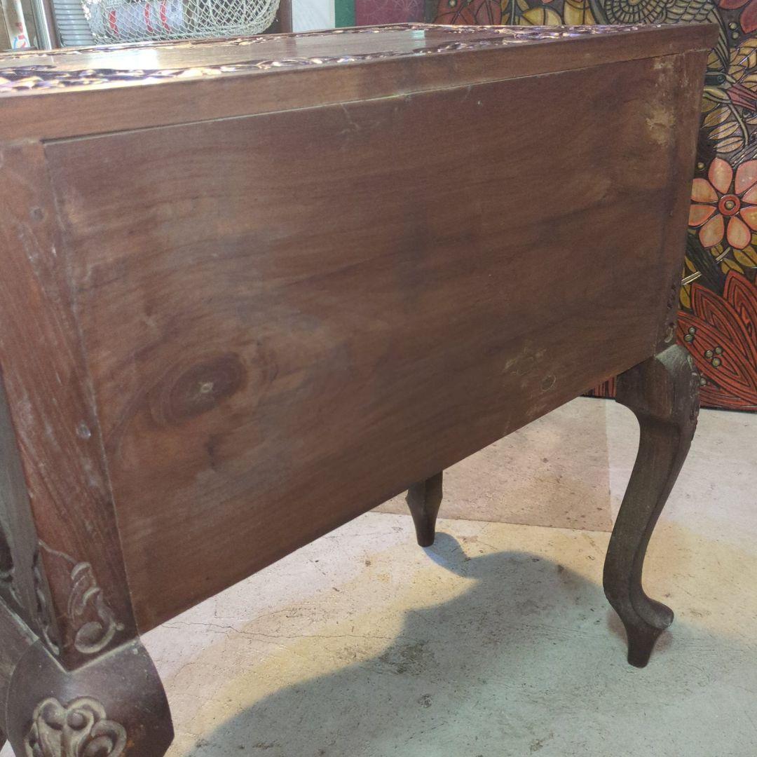 ヴィンテージ 木製彫刻 猫脚 キャビネット ダークブラウン