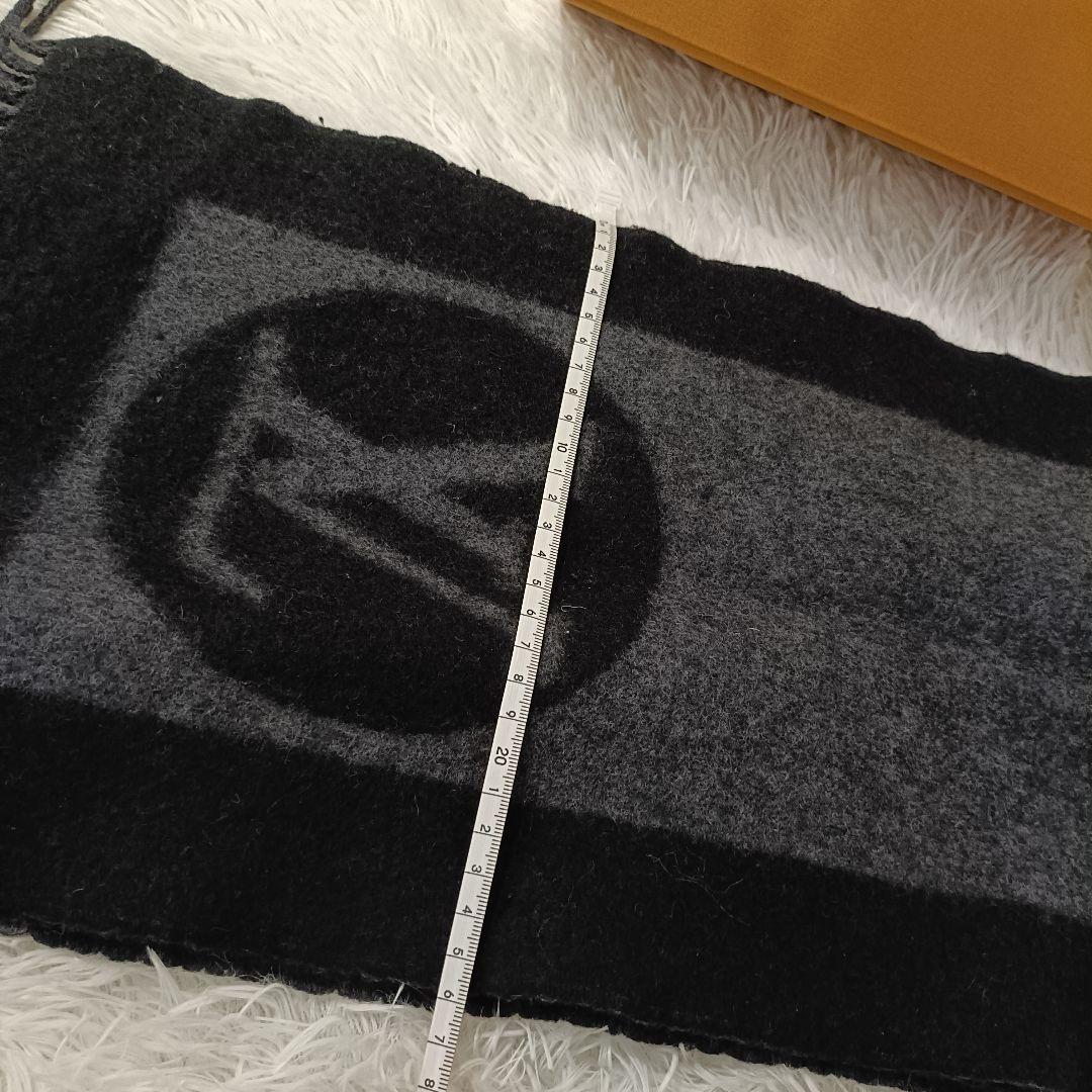 a*c様 極美品✨️　Louis Vuitton ブラック　グレー　マフラー　ヴ