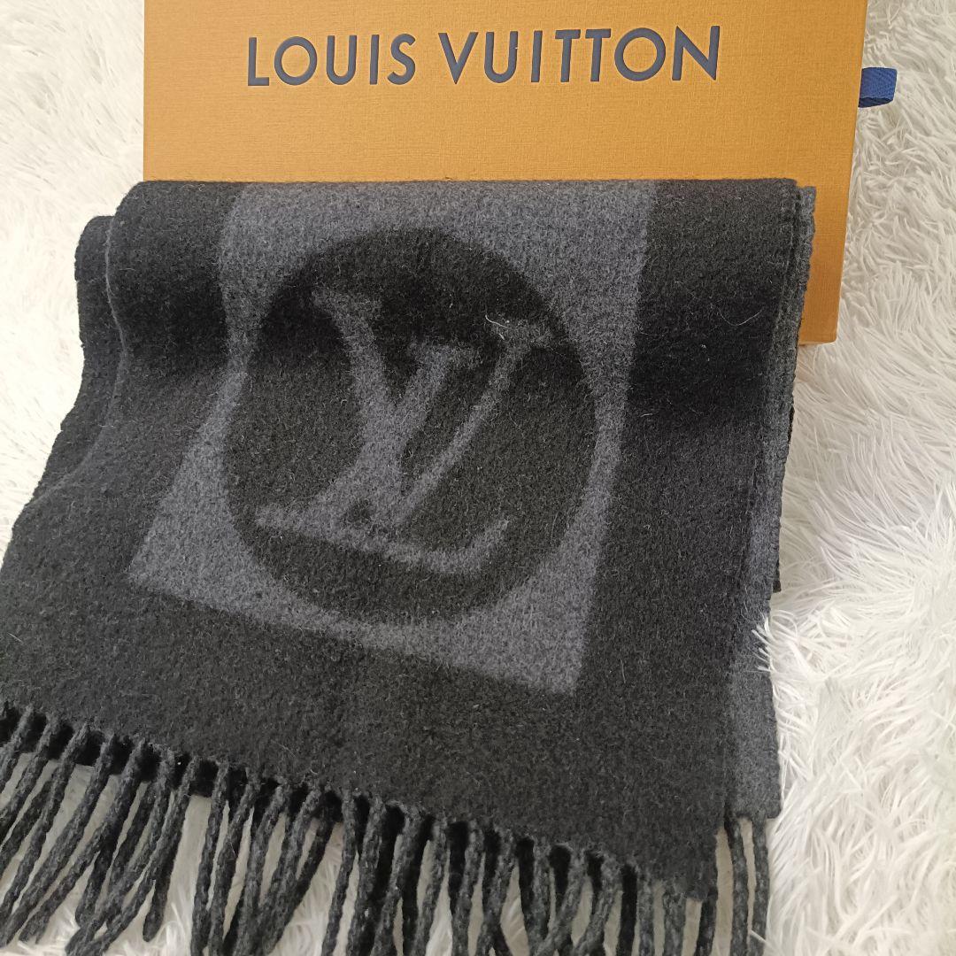 a*c様 極美品✨️　Louis Vuitton ブラック　グレー　マフラー　ヴ