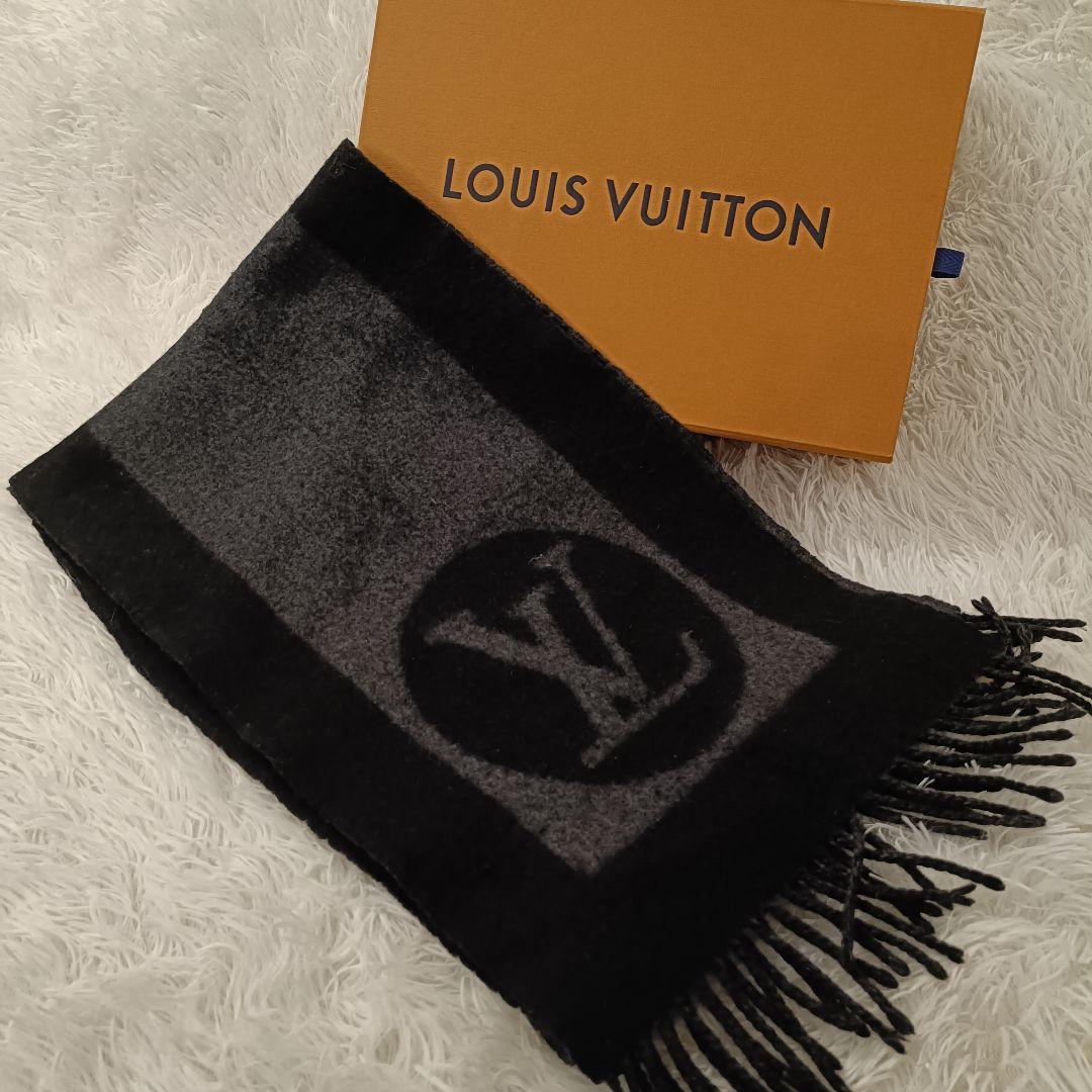 a*c様 極美品✨️　Louis Vuitton ブラック　グレー　マフラー　ヴ