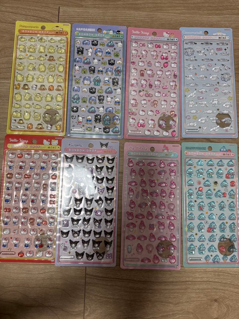 正規　ボンボンドロップシール　ミニ　サンリオ8種　コンプリート