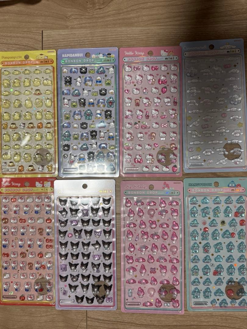 正規　ボンボンドロップシール　ミニ　サンリオ8種　コンプリート