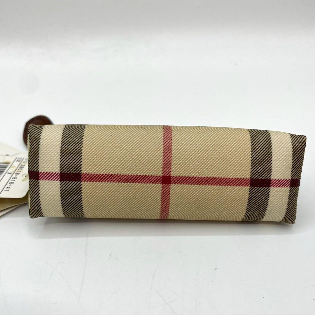 新品タグ付き Burberry 小物入れ ポーチ ノバチェック　レザー　PVC