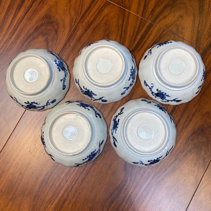 皿　古伊万里染付　5枚セット