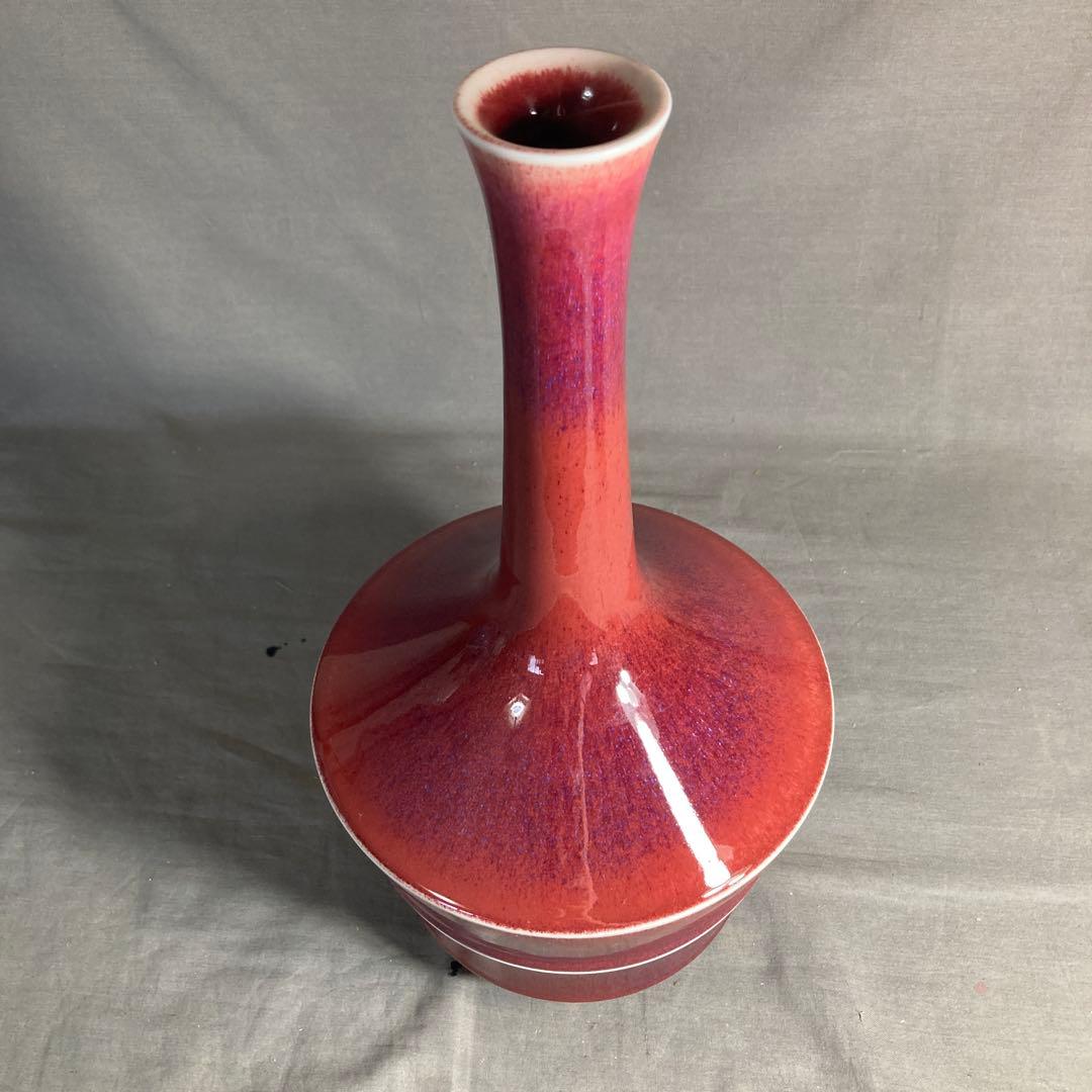 【tenzanさん専用】日本の名窯　日展陶芸作家　均窯　中島均作　辰砂釉　大花瓶