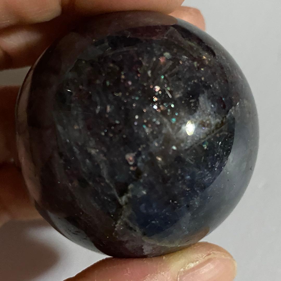 高品質　天然石　アイオライトサンストーン　スフィア　丸玉