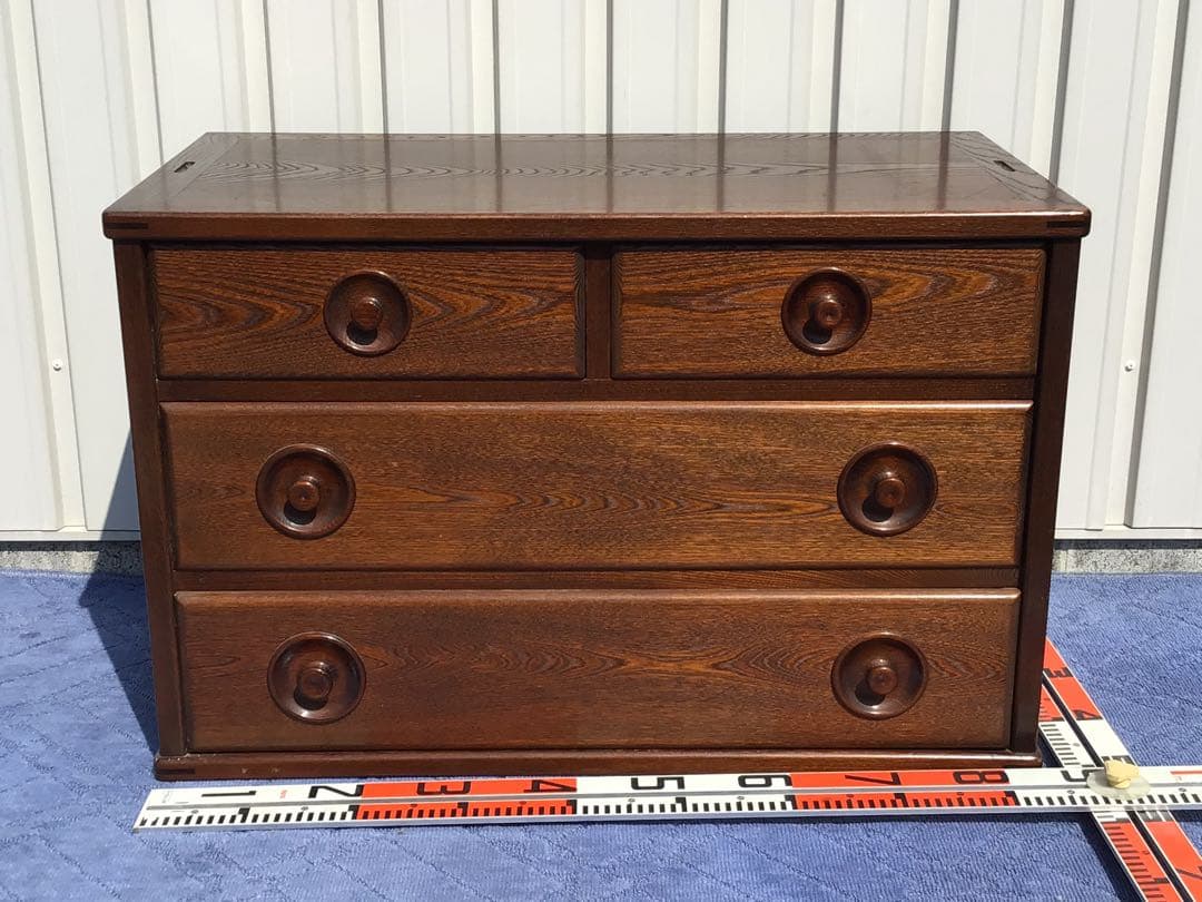 55万相当 高級民芸家具 北海道家具 国産ニレ材使用 遊木民 チェスト 北欧風