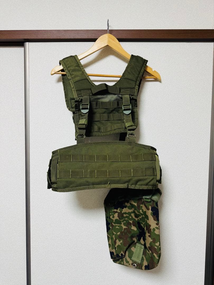 モジュラー式オリーブドラブベスト、サスペンダー、弾帯、ダンプポーチ