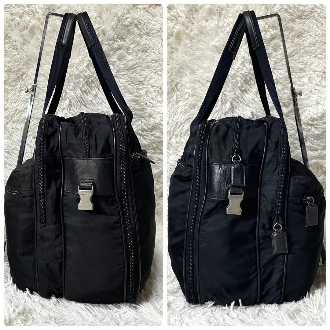 【良品】PRADA プラダ　ビジネス　ブリーフケース　ナイロン　ブラック　メンズ