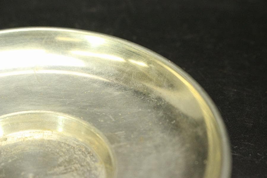 煎茶 錫茶托 四君子紋 円形 二種 十件 まとめて(A874)