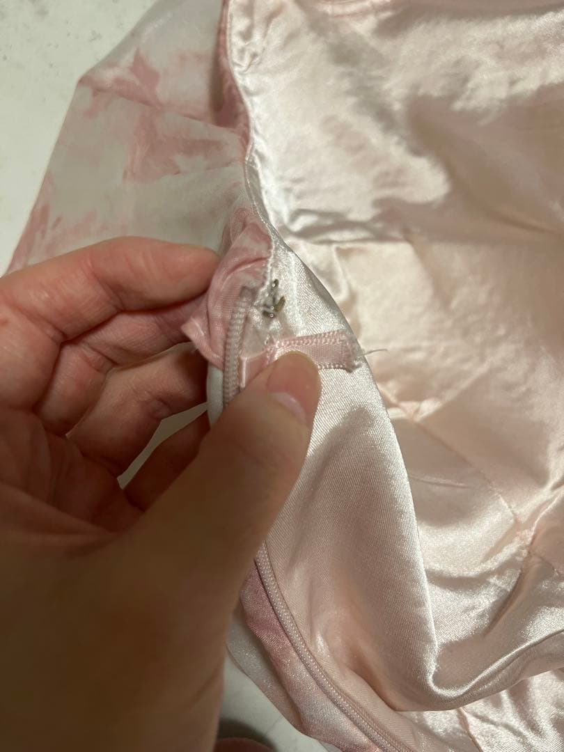 ROBE de FLEURS ピンク フリルドレス XS