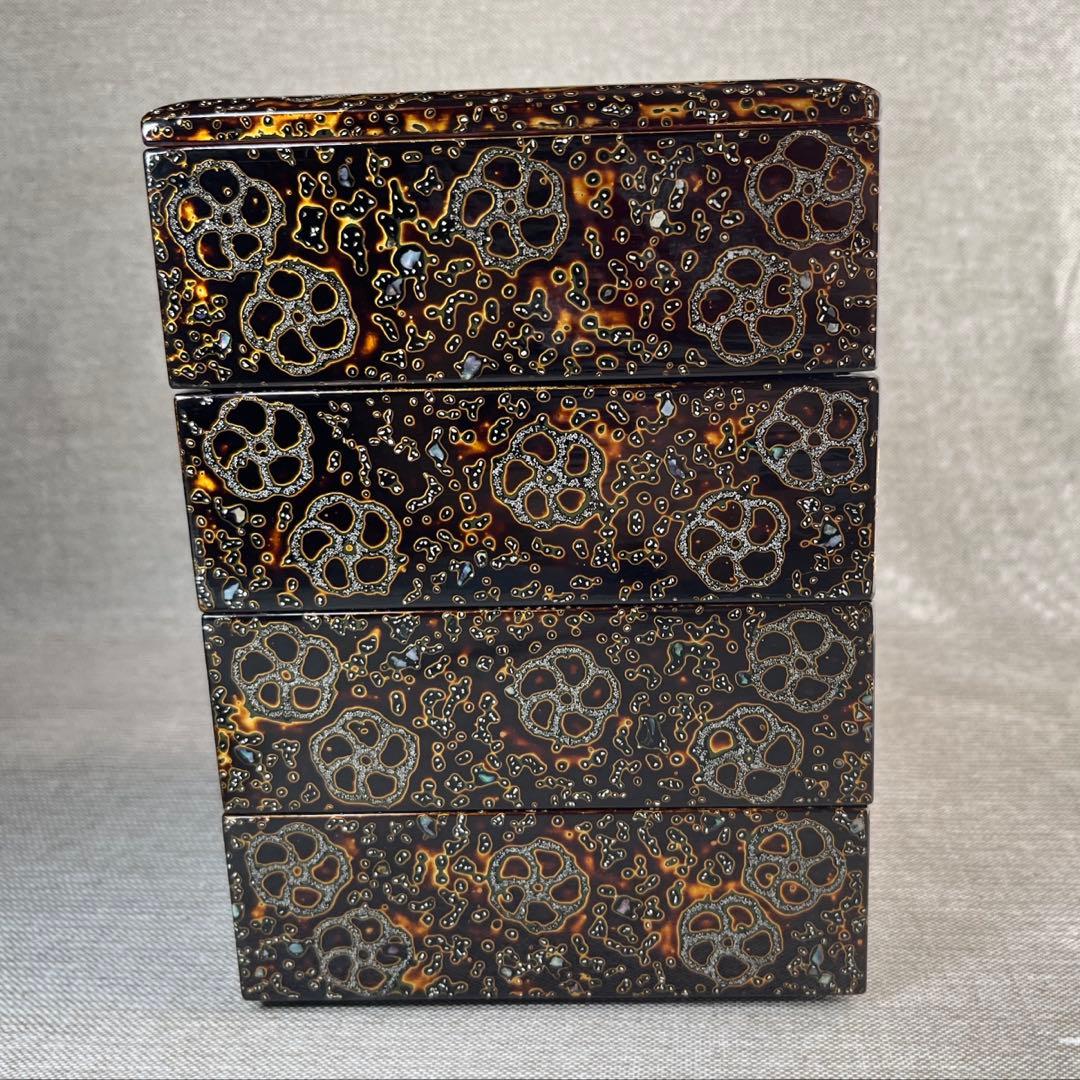 若狭塗　四段重　重箱