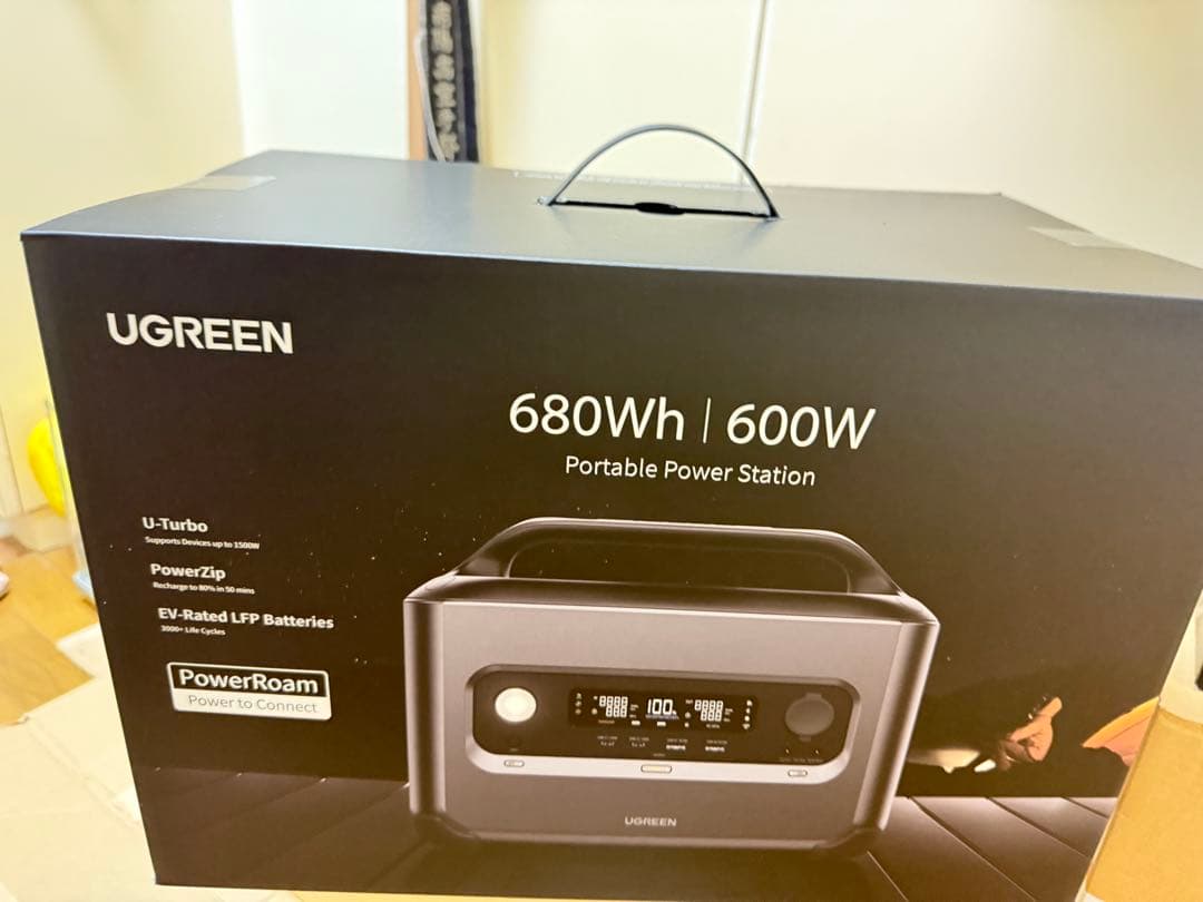 UGREEN ポータブル電源 リン酸鉄 680Wh 蓄電池 600W
