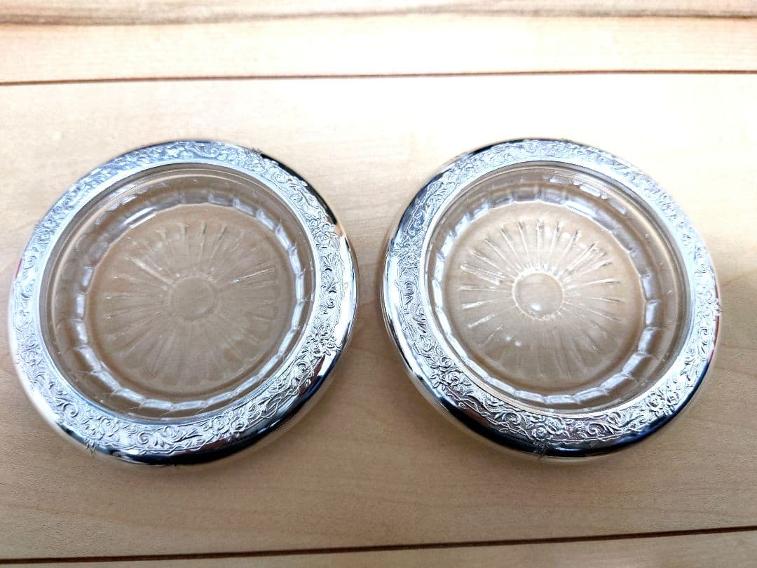新品】純銀製♦️銀細工 純銀コースター 　SILVER 4個セット