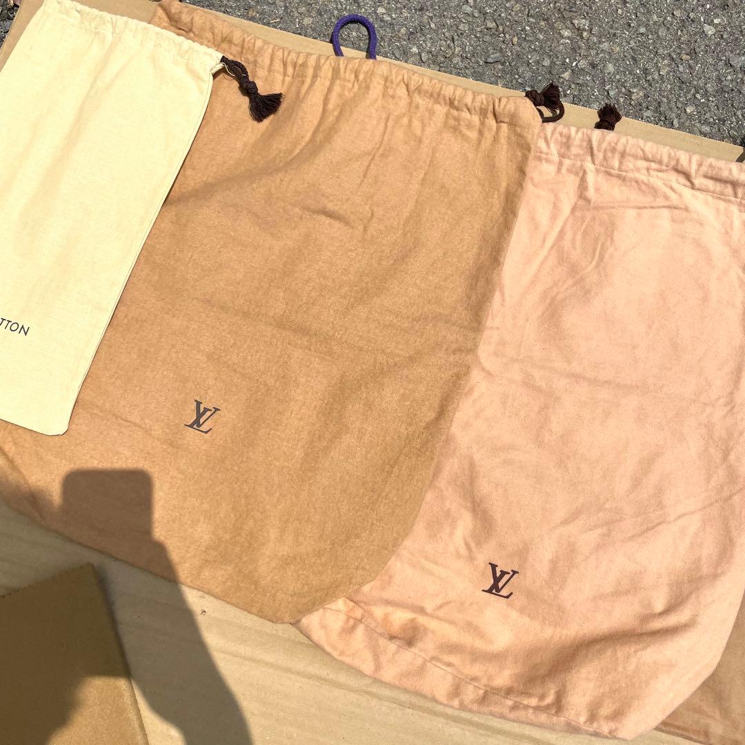 ルイヴィトン LVロゴ ショッパー 保存袋 巾着 ブラウン 大量まとめ 50枚
