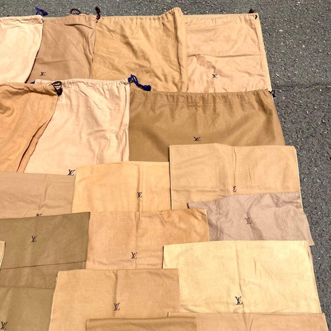 ルイヴィトン LVロゴ ショッパー 保存袋 巾着 ブラウン 大量まとめ 50枚