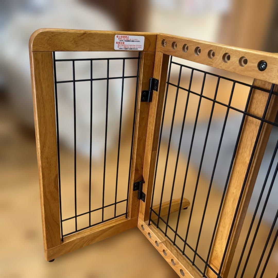 リッチェル　ペット用 木製おくだけゲート ロータイプ　ワイド