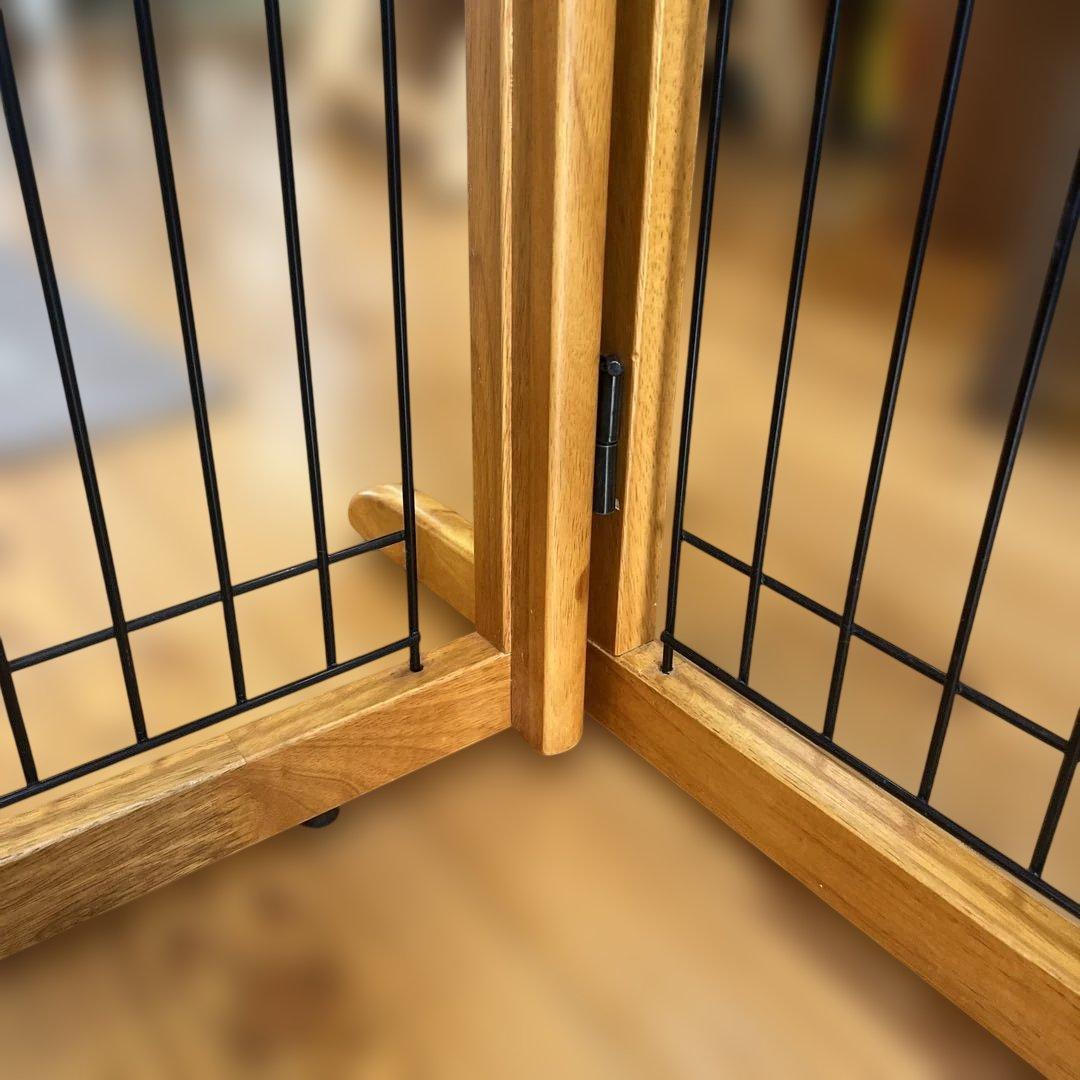 リッチェル　ペット用 木製おくだけゲート ロータイプ　ワイド