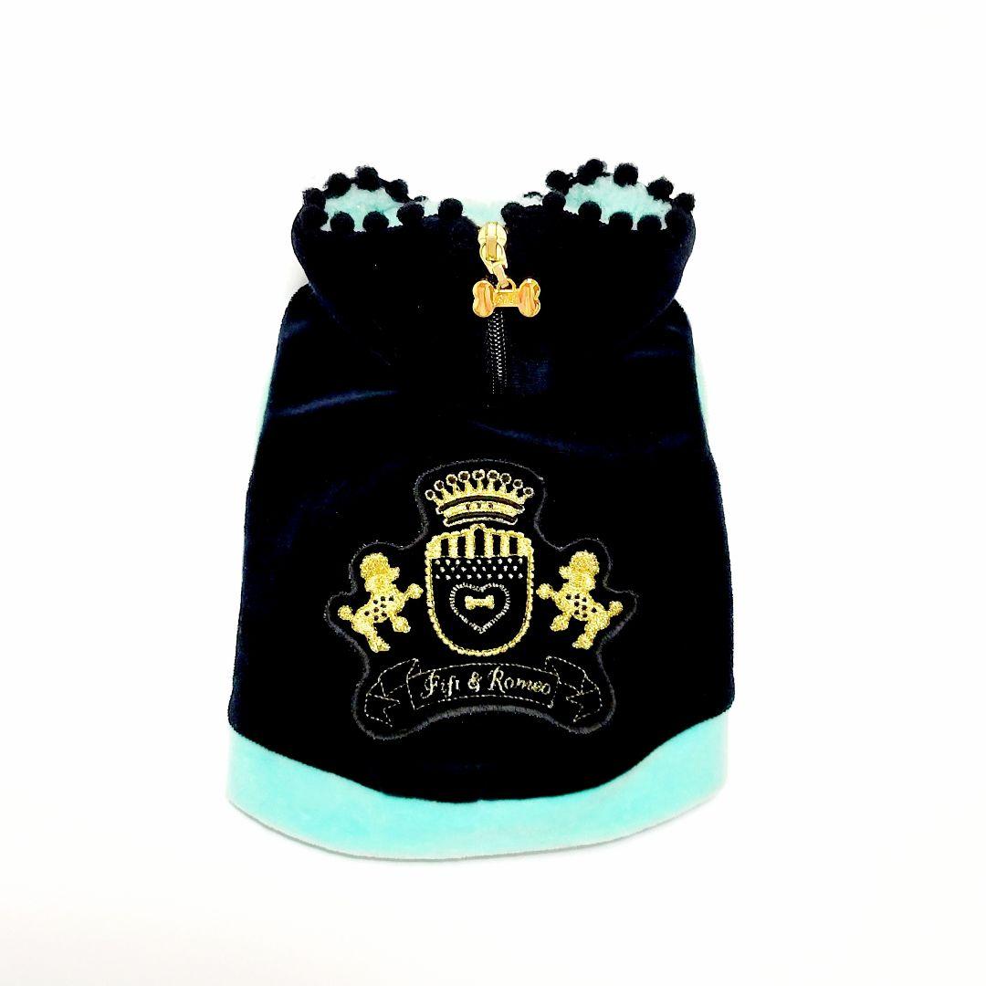 【Fifi&Romeo/フィフィ&ロメオ】ベロアパーカーベスト ブラック XS