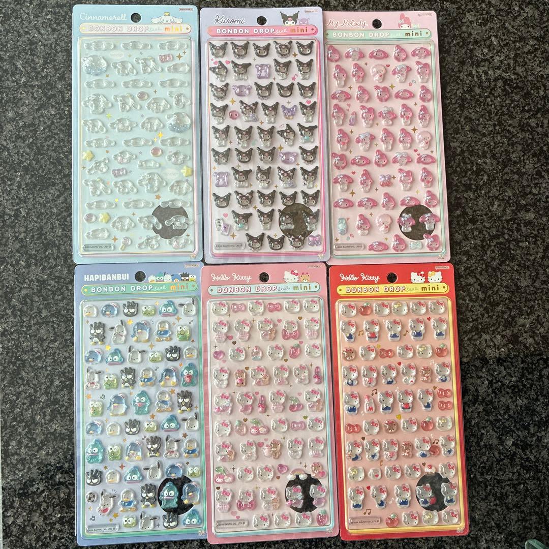 ボンボンドロップキャラクターシール 6枚セット