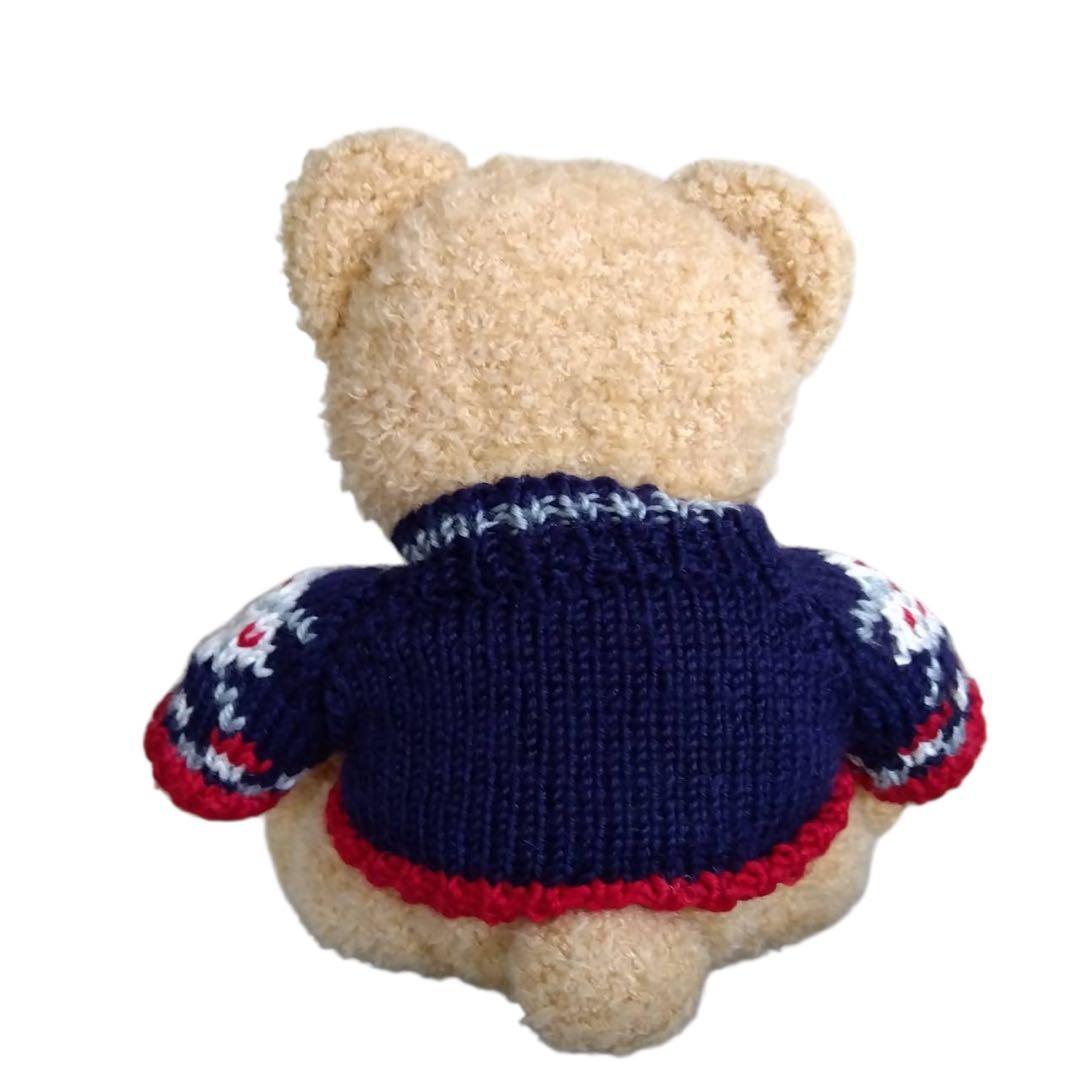 美品✨テディベア　セーターを着たクマのぬいぐるみ
