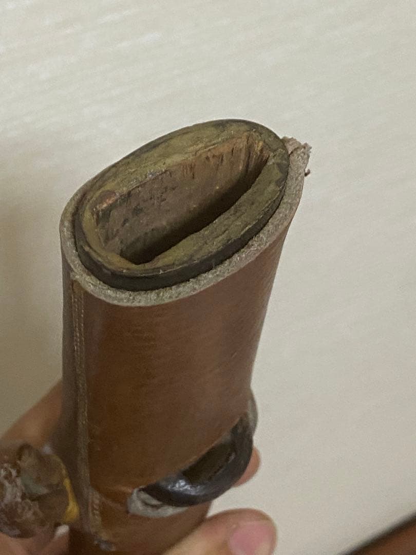 軍刀革鞘付き竹刀日本刀模造刀日本軍指揮官刀全長100cm