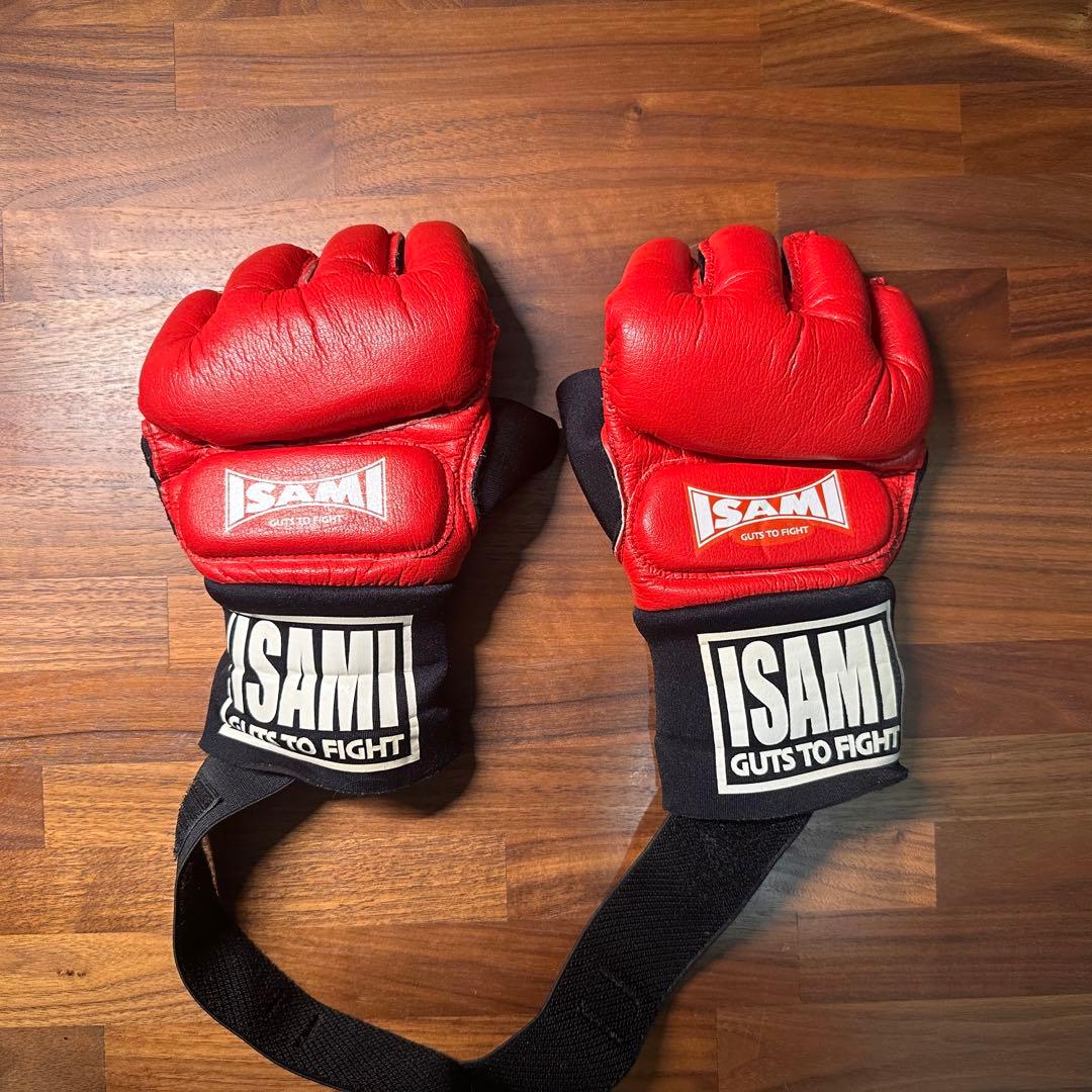ISAMI 製 オープンフィンガーグローブ MMA グローブ イサミ