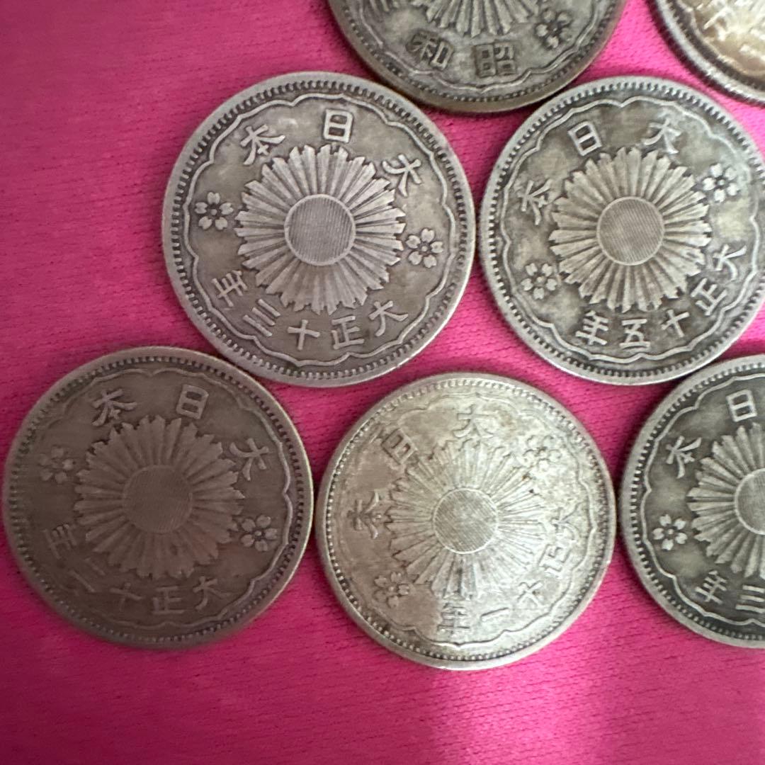 美品 鳳凰小型50銭銀貨 大正11•12•13•15昭和3•12年 10枚セット