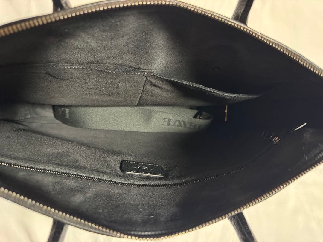 LOEWE ロエベ ビジネスバッグ　ブリーフケース　ブラックレザー