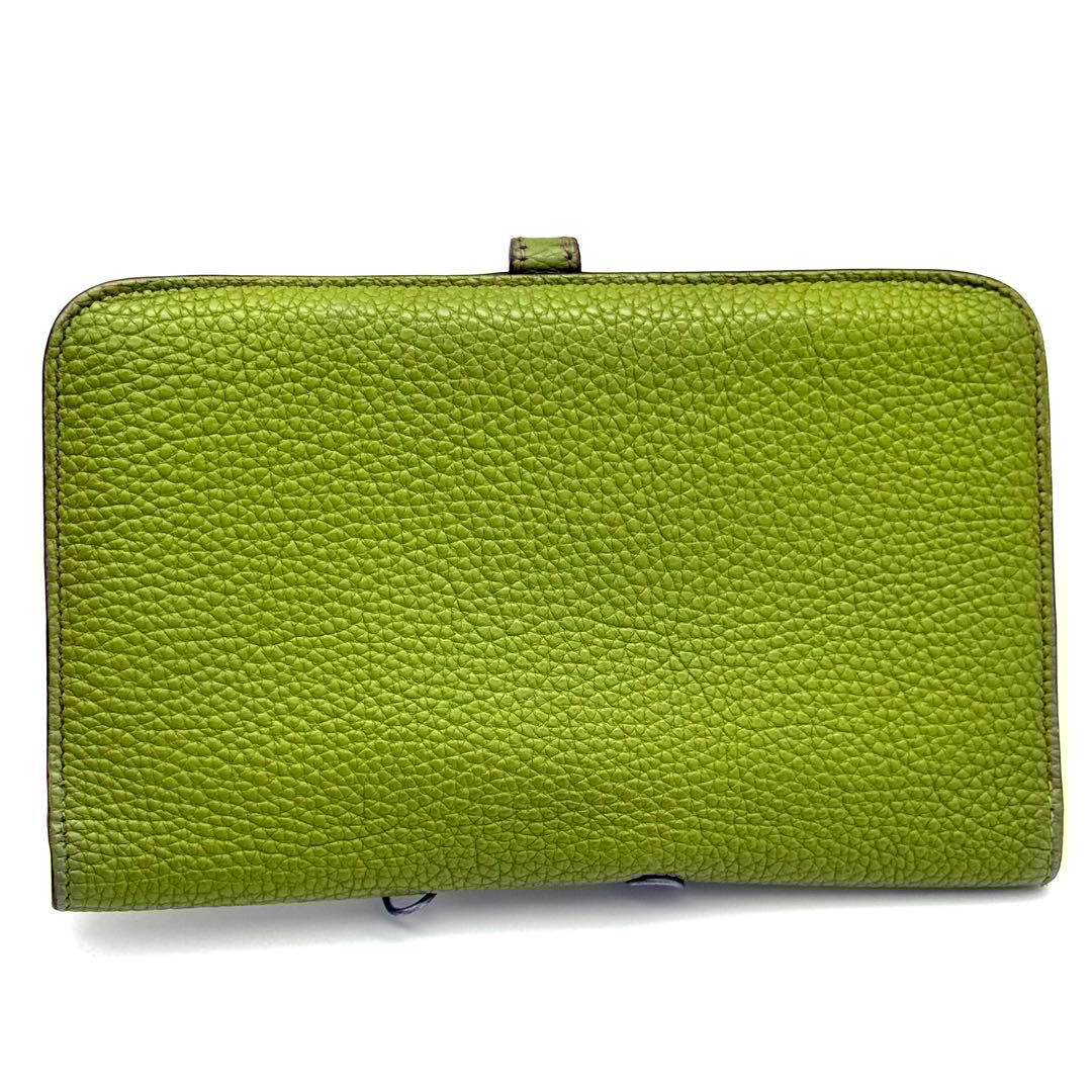 極上美品✨エルメス ドゴン GM デュオ グリーン 長財布 P25
