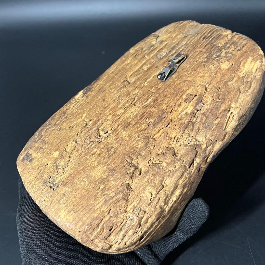 江戸時代 木彫 おかめ（阿亀）面 一木彫 民間信仰彫刻 古民藝美術品◎古美術庵々