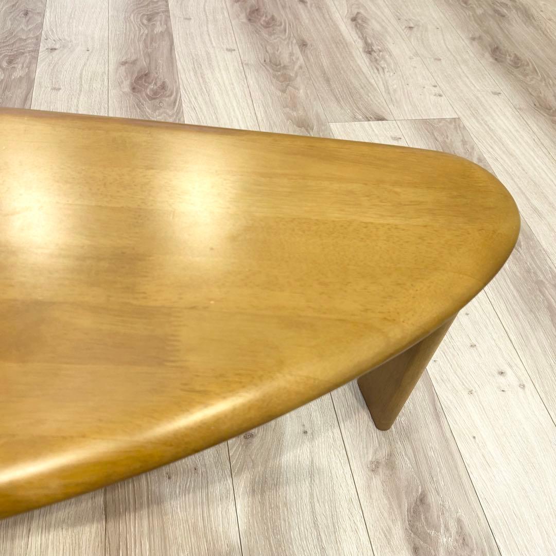 karimoku カリモク　変形　テーブル　半円　ローテーブル　3本脚