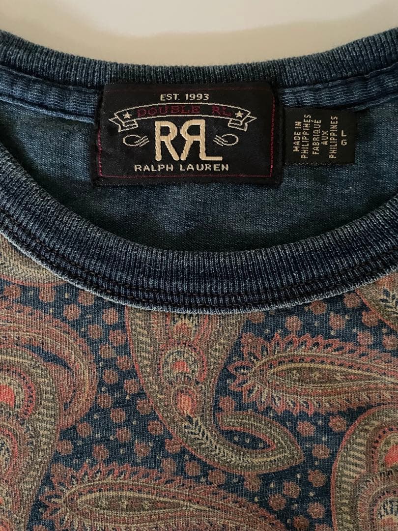 RRL 総柄Tシャツ L ペイズリー