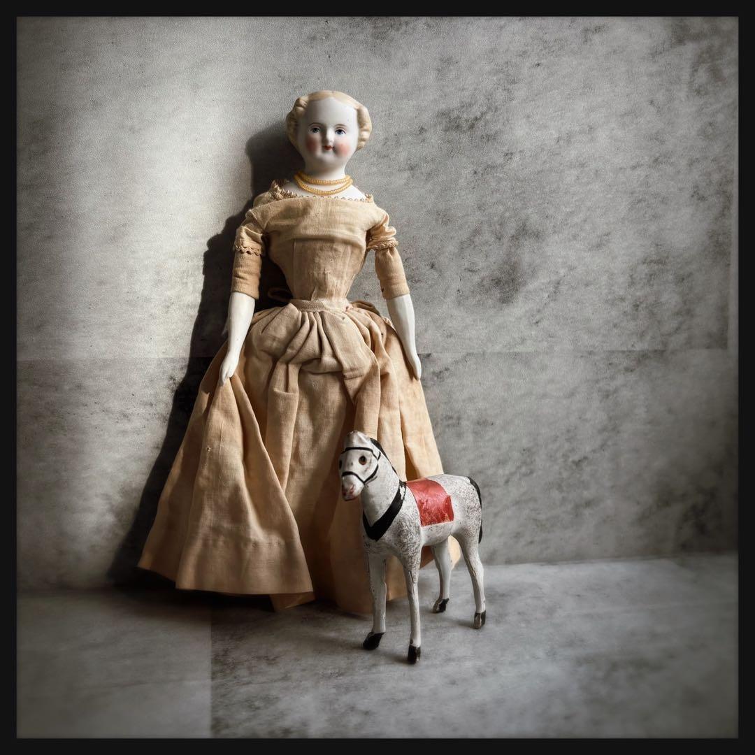 レアアンティーク パリアンドール　ビスクドール　チャイナヘッドドール