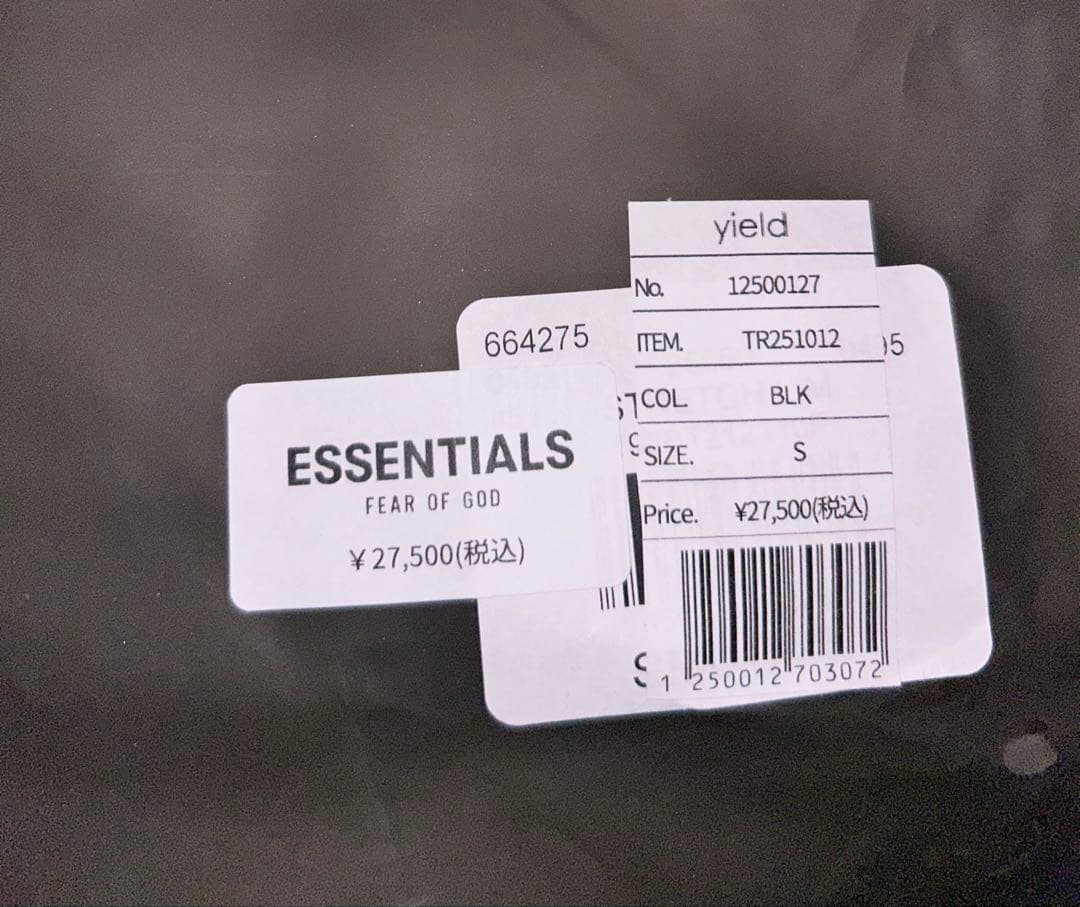 ESSENTIALS パーカー ブラック　S 正規品