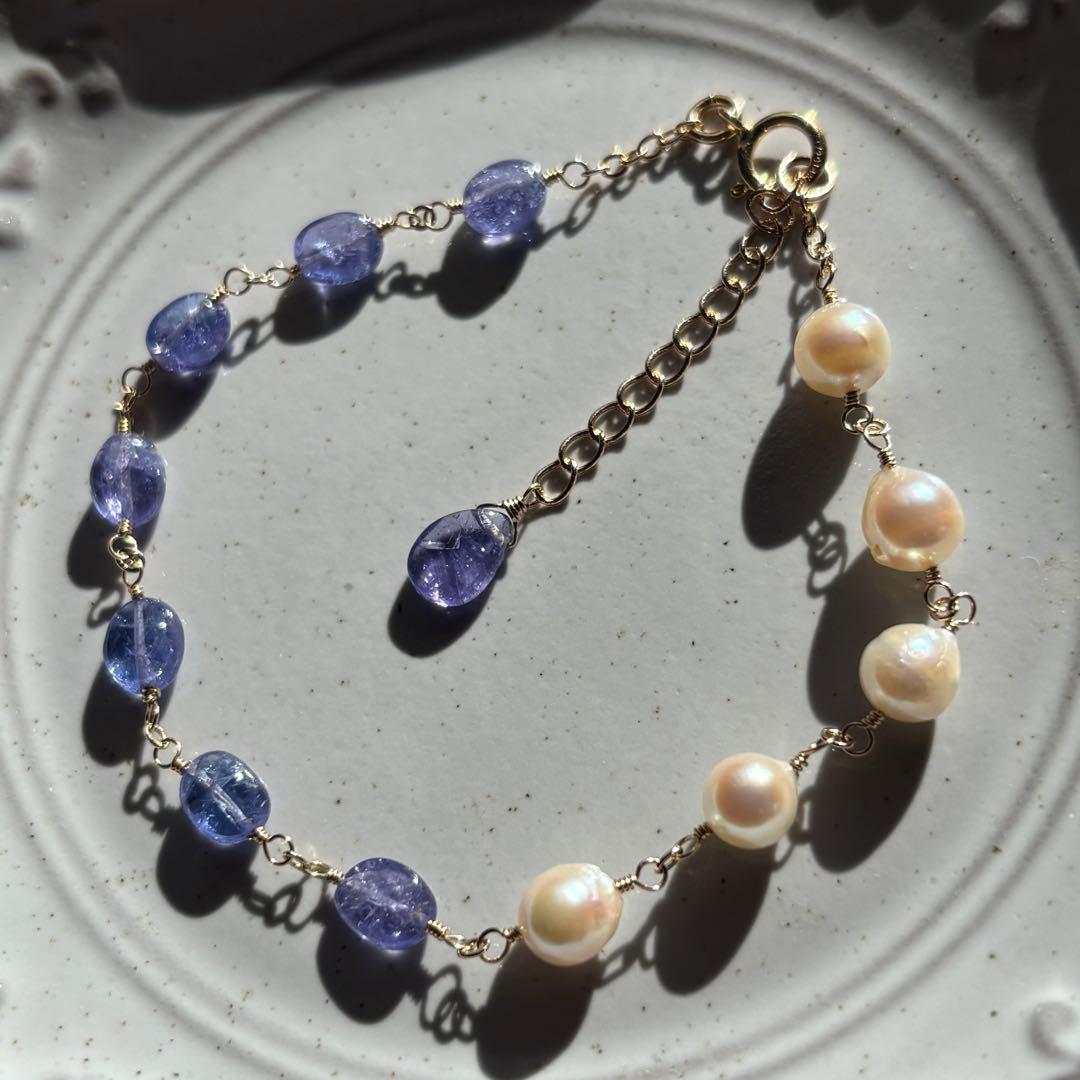 【専用です】淡水パール ぷっくり雫✴︎14kgfブレスレットB175他・計3点