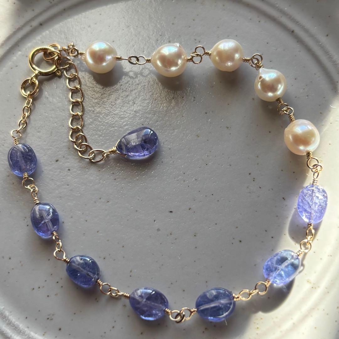 【専用です】淡水パール ぷっくり雫✴︎14kgfブレスレットB175他・計3点