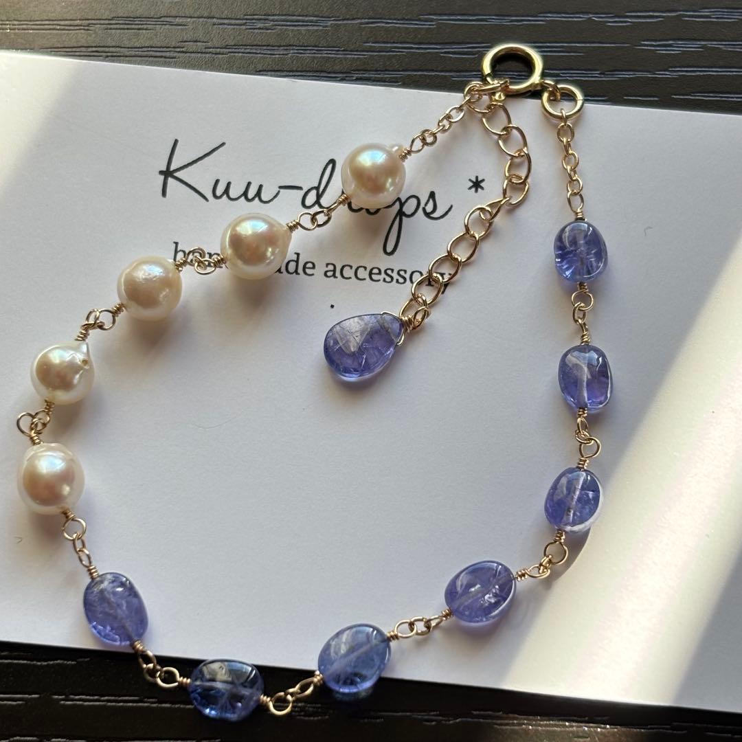 【専用です】淡水パール ぷっくり雫✴︎14kgfブレスレットB175他・計3点