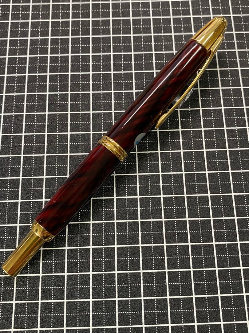 PILOT CAPLESS Red-marble 万年筆 字幅F