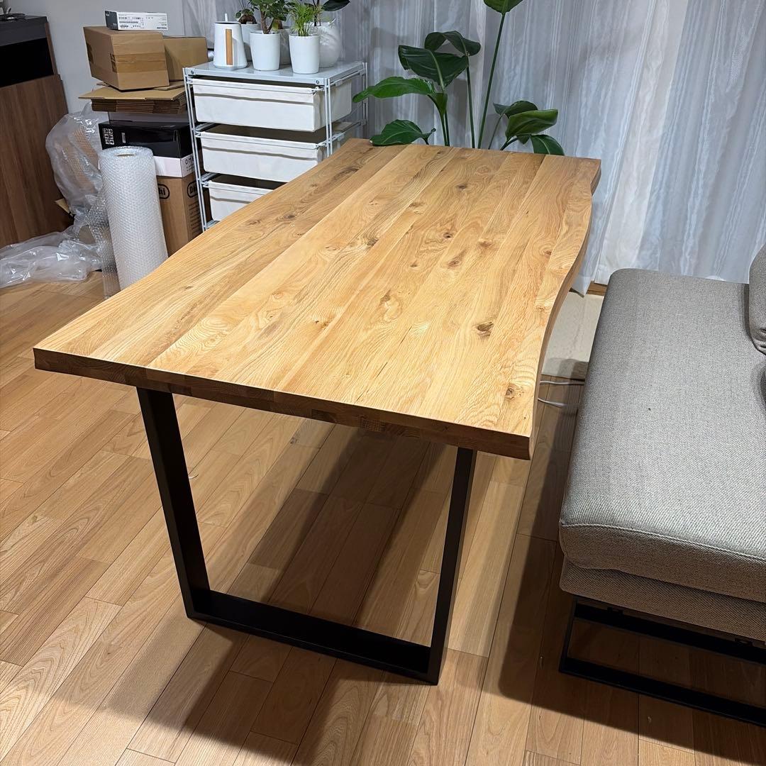KAGUCOCO テーブル 一枚板風 [継ぎ継ぎ 幅160cm オーク]大河家具