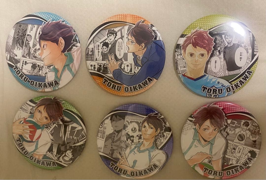 【6点セット】ハイキュー展　及川　HEROES コレクション缶バッジ