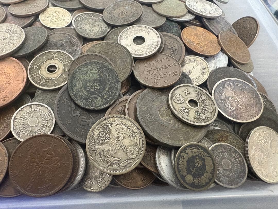 古銭まとめ　1835g 銀貨　銅貨　大量
