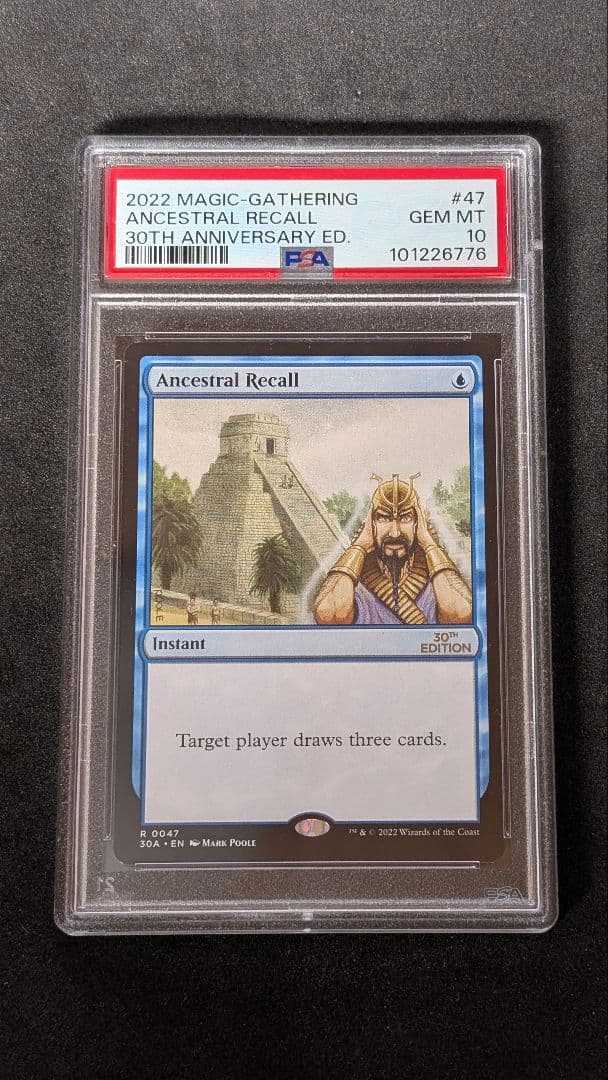 【PSA10】Ancestral Recall(30A)【MTG】