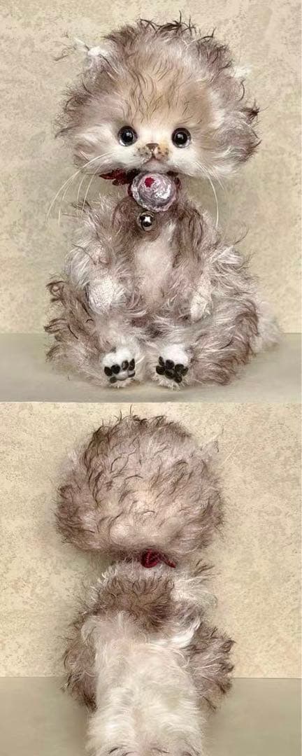 愛おしい猫ちゃん アーティストベア 海外作家様 ハンドメイド ぬいぐるみ