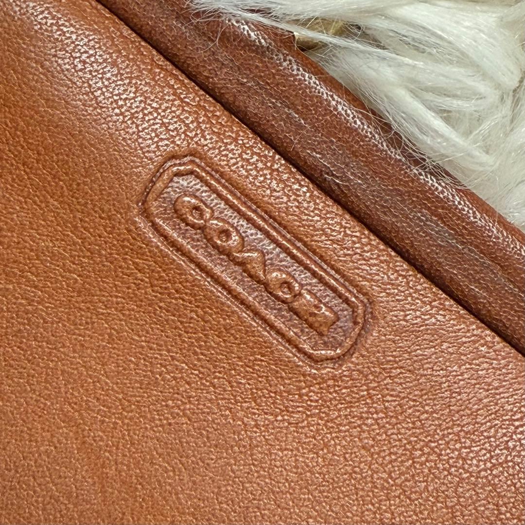 【希少美品】オールドコーチ　がま口 ケース　 グラブタンレザー　ブラウン