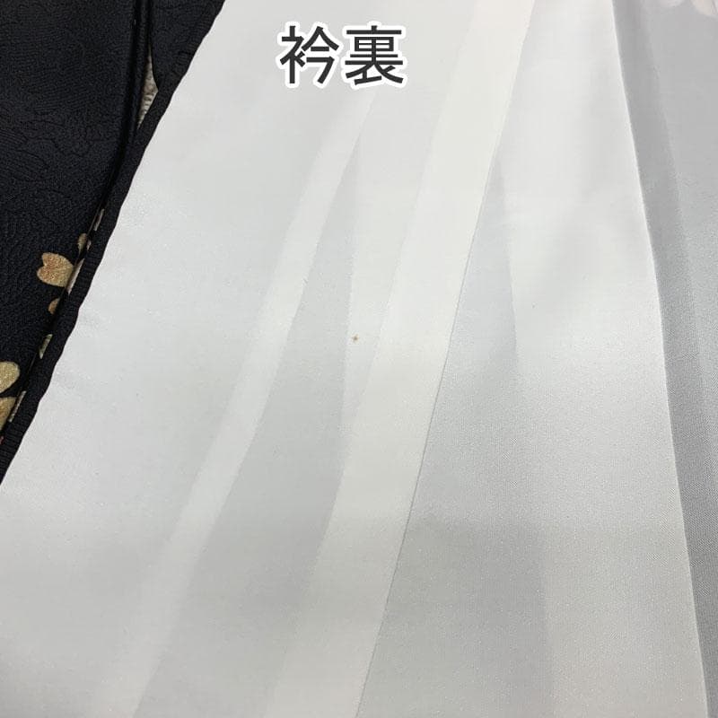 511z36〇振袖 地紋 桜 梅 丸文 黒 ピンク〇美品 成人式 結婚式