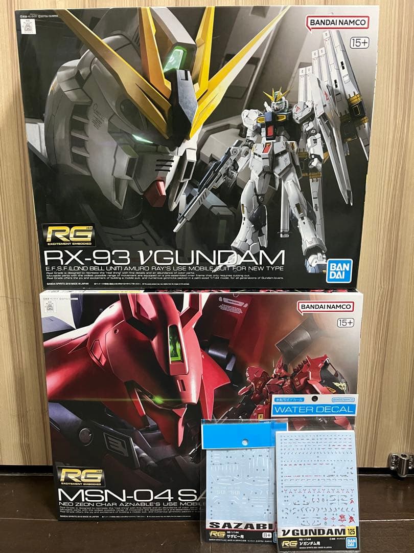 RG νガンダム　RG サザビー　RGνガンダム専用水転写デカール