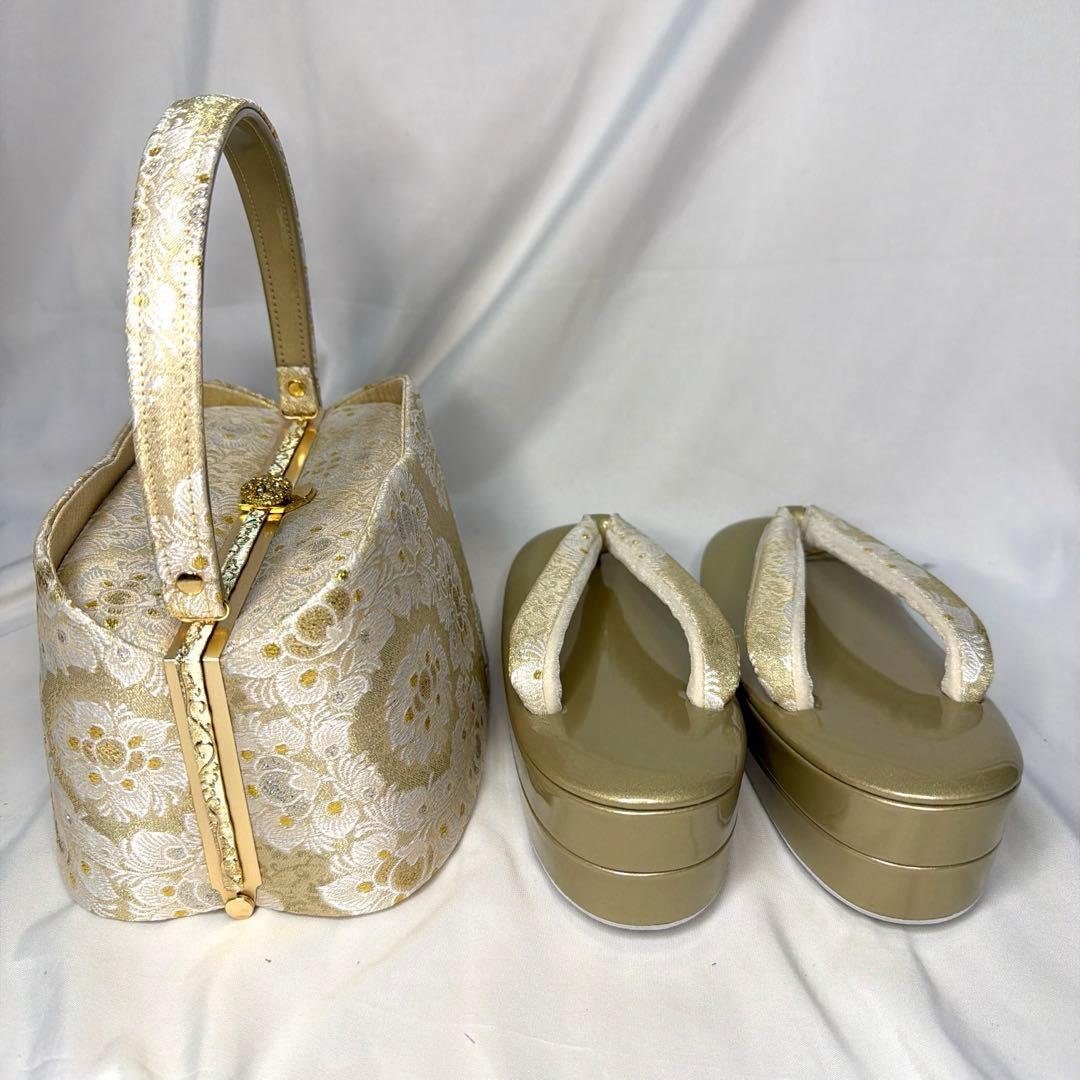 新品　2025年新作　草履　バッグ　セット　振袖用　Sサイズ　ブランド品